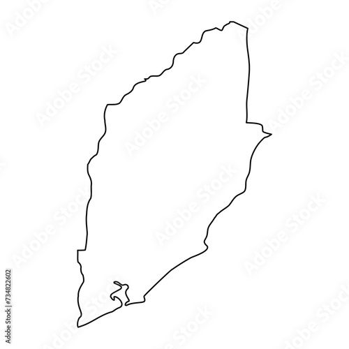Rocha Department map, administrative division of Uruguay. Vector illustration. photo