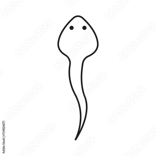Fotografi tadpole icon vector