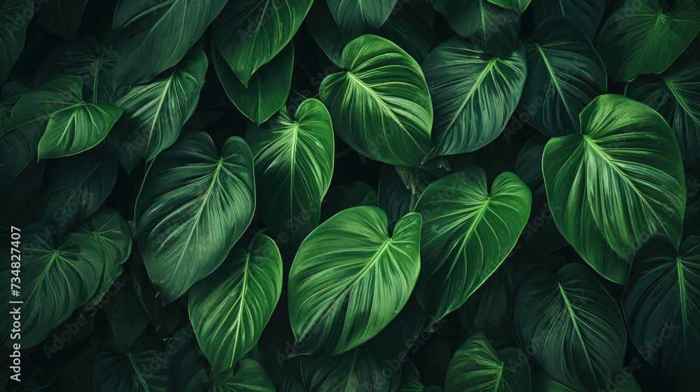 Glamorous Dark Green Foliage Texture