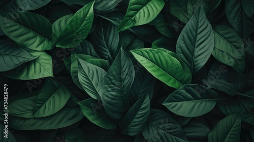 Posh Dark Green Leafy Pattern