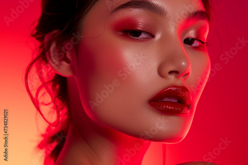 Wallpaper Mural Super model portrait photography for cosmetic products, studio lighting Torontodigital.ca