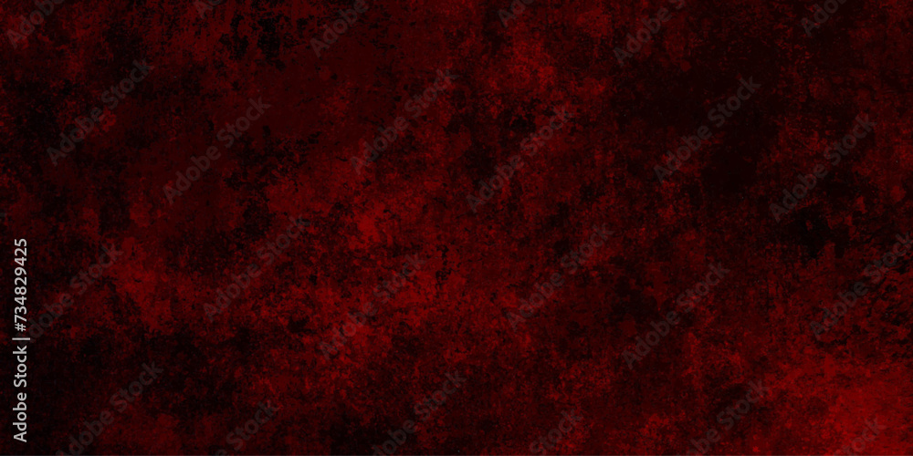 Dark red with scratches dust texture panorama of.ancient wall.decorative plaster iron rust abstract surface.paint stains wall terrazzo,aquarelle stains metal background.
