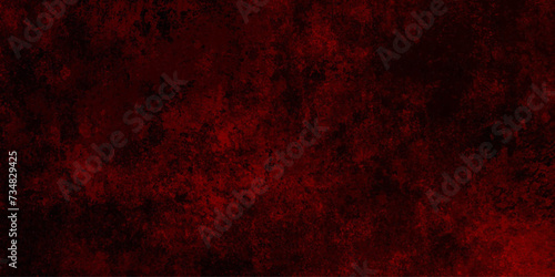 Dark red with scratches dust texture panorama of.ancient wall.decorative plaster iron rust abstract surface.paint stains wall terrazzo,aquarelle stains metal background. 