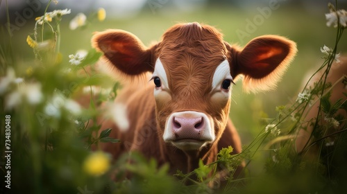 beef calf cow a photo