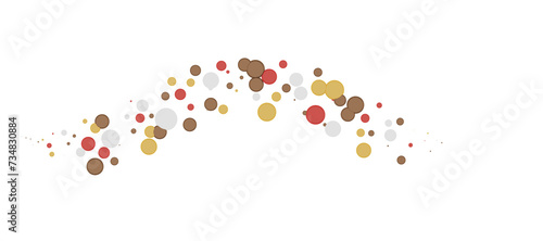 Multicolor confetti abstract background with a lot of falling pieces, isolated on a white background.