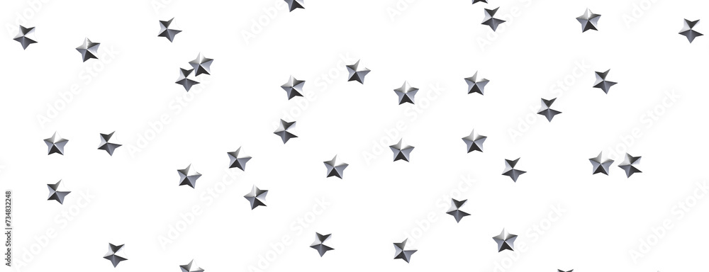 Fototapeta premium Enchanted Galaxy: Experience the Splendor of a 3D Gold Stars Shower