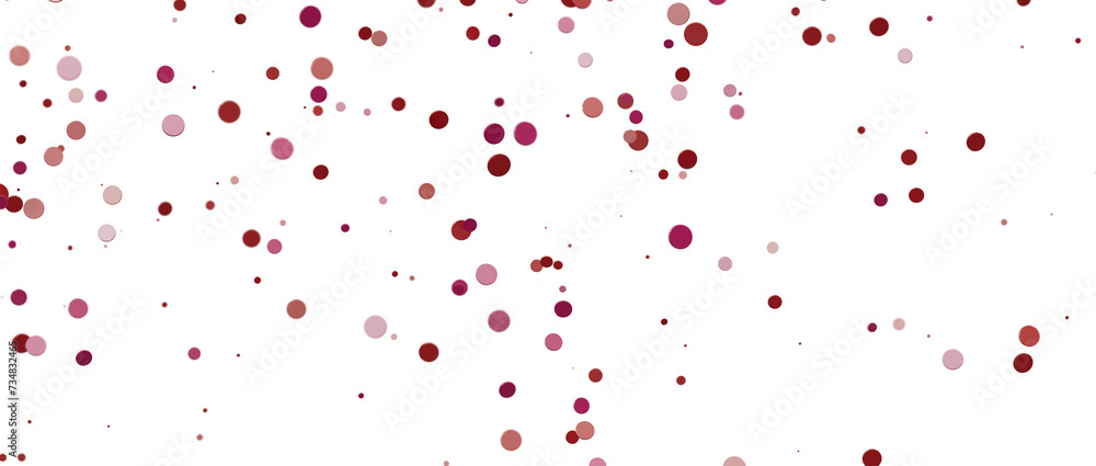 Glittering confetti on a transparent background. Holiday confetti png. red confetti falls from the sky.