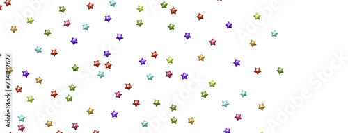 Journey to the Cosmos: Immerse Yourself in a 3D Colorful Stars Rainfall