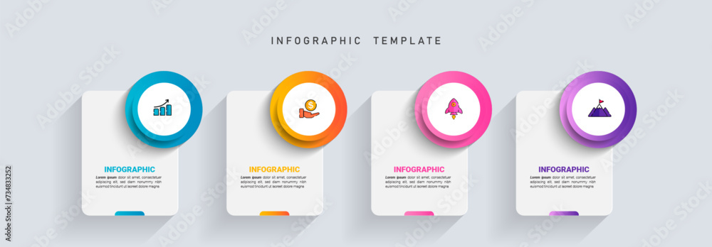 Infographic design template business concept with 4 steps vector. Infographic design template business concept with 4 steps vector.