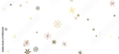 Snowflake Ballet  Exquisite 3D Illustration of Descending Festive Snowflakes in Motion