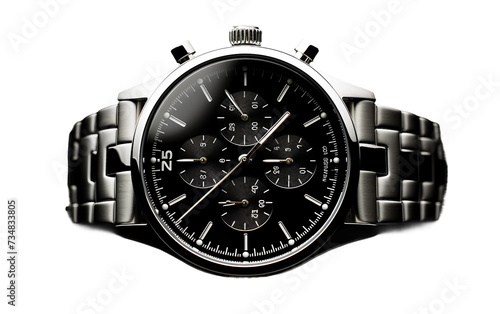 Stylish Chronograph Watch for Contemporary Tastes Isolated on Transparent Background PNG.
