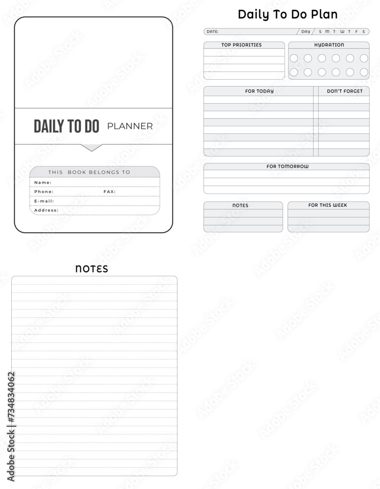 Editable Daily To Do List Planner Kdp Interior printable template Design. Editable Daily To Do List Planner Kdp Interior printable template Design.