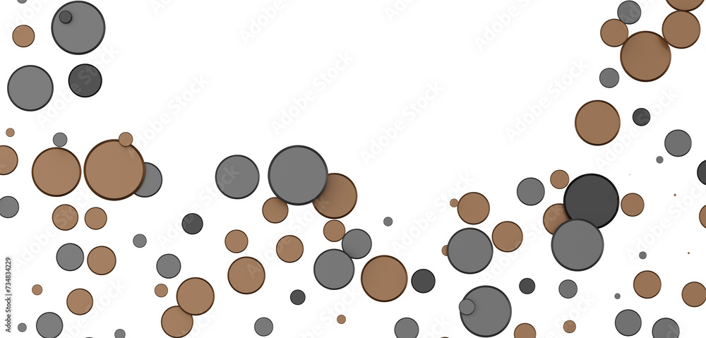 Obraz premium Mesmeric Moments: Mesmeric 3D Illustration Depicting Mesmerizing gold Confetti