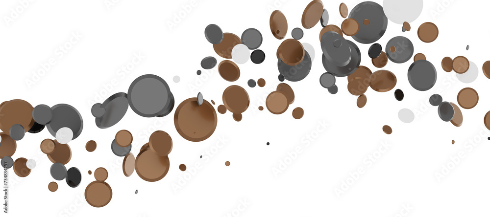 Cascading Splendor: Striking 3D Illustration Showcasing a Dazzling gold Confetti Display Cascading Splendor: Striking 3D Illustration Showcasing a Dazzling gold Confetti Display
