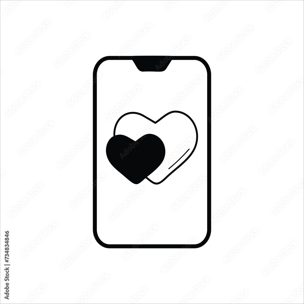 love message icon with white background vector
