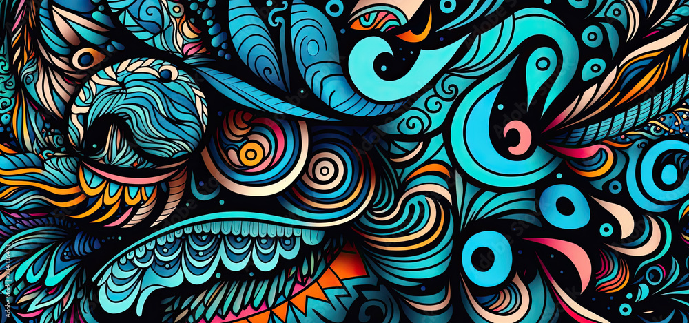 Abstract doodle pattern background Abstract doodle pattern background