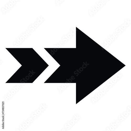 Free Download Arrow icon. Modern simple arrow or cursor. Directional arrow flat style isolated on white background. Vector illustration - GFXLoad