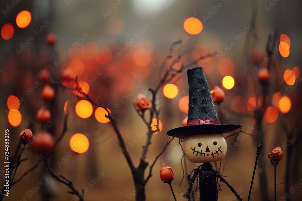 Wickedly Whimsical Bokeh: A mix of various Halloween elements in a whimsical setting.