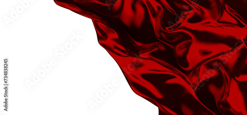 Abstract red cloth swaying in the wind