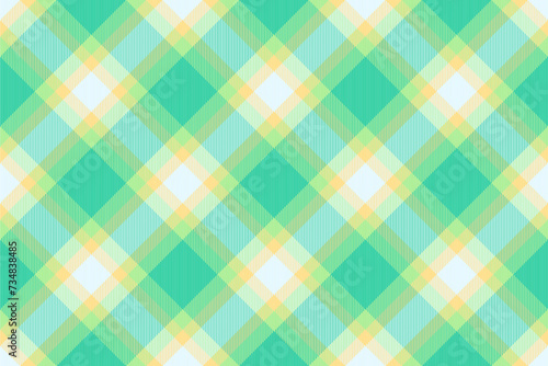 Advertising texture background textile, britain vector pattern check. Furniture tartan fabric seamless plaid in teal and green colors.