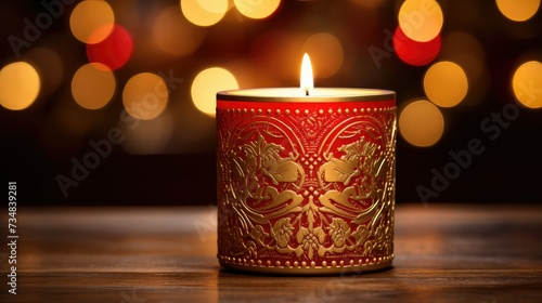 holiday merry christmas candle