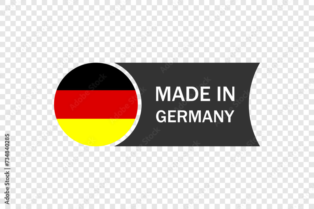 Made in Germany. Collection vector illustration. Labels, stickers, pointer, badge, symbol and page curl with German flag icon. Made in Germany. Collection vector illustration. Labels, stickers, pointer, badge, symbol and page curl with German flag icon.