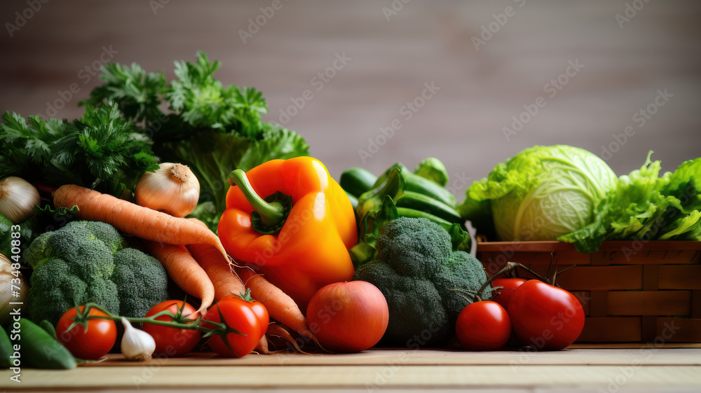 top view fresh vegetable on white background top view fresh vegetable on white background