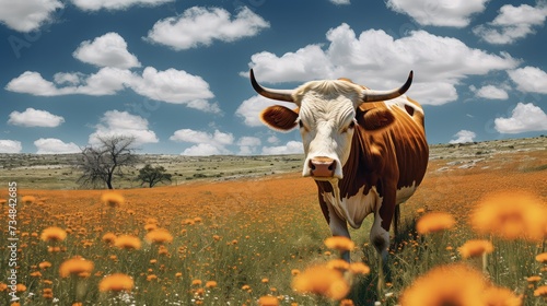 rodeo texas cow photo