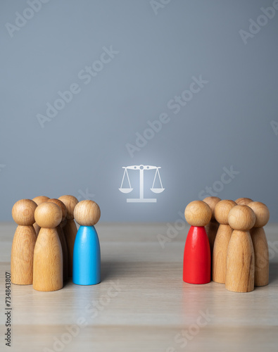 Εκτύπωση καμβά The two opposing groups resolve the dispute through the courts