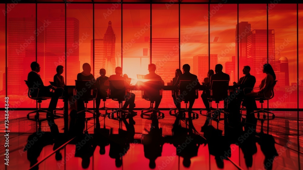 Fototapeta premium Futuristic Technology Investment Discussion