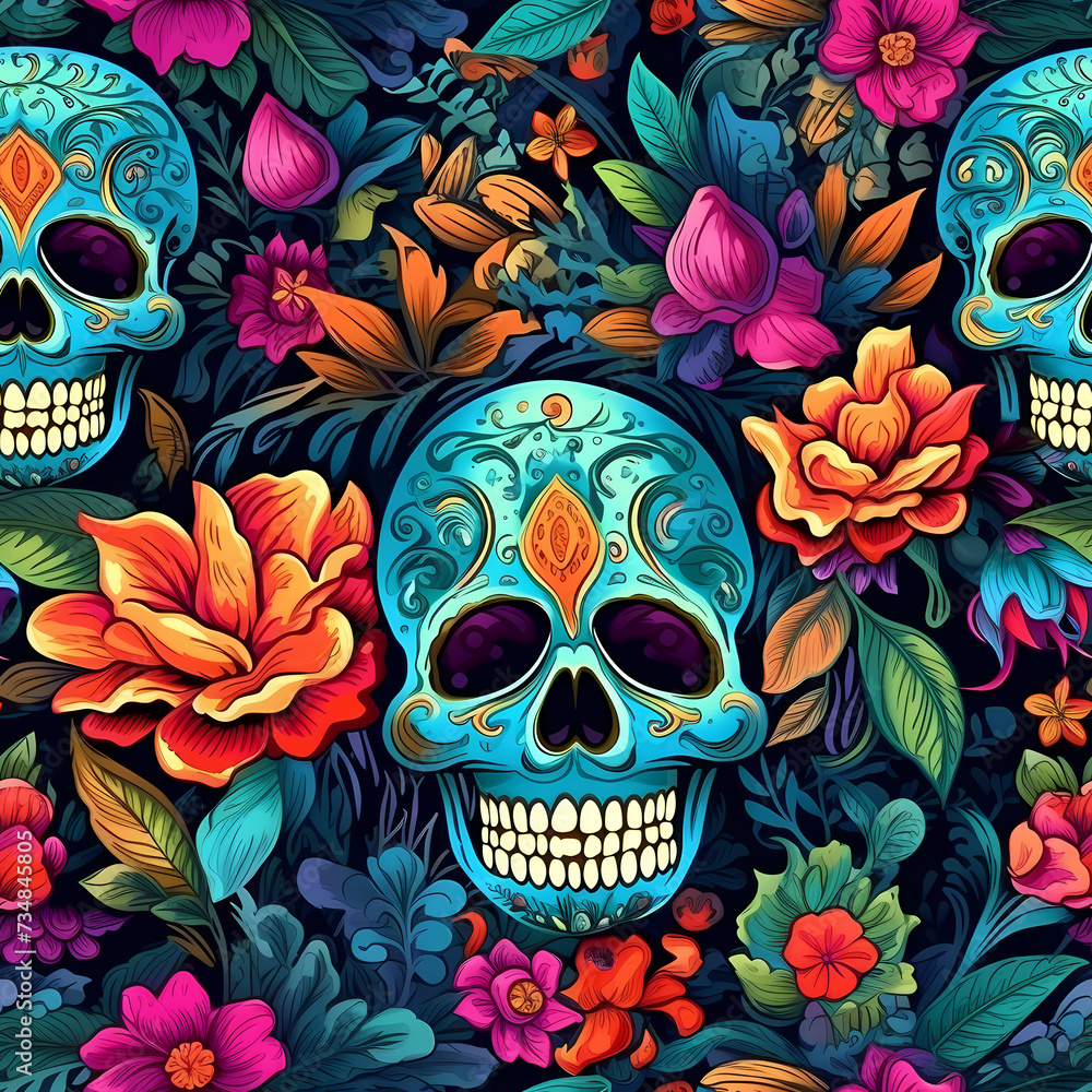 Vibrant Chicano Art Irresistible Cinco de Mayo Patterns