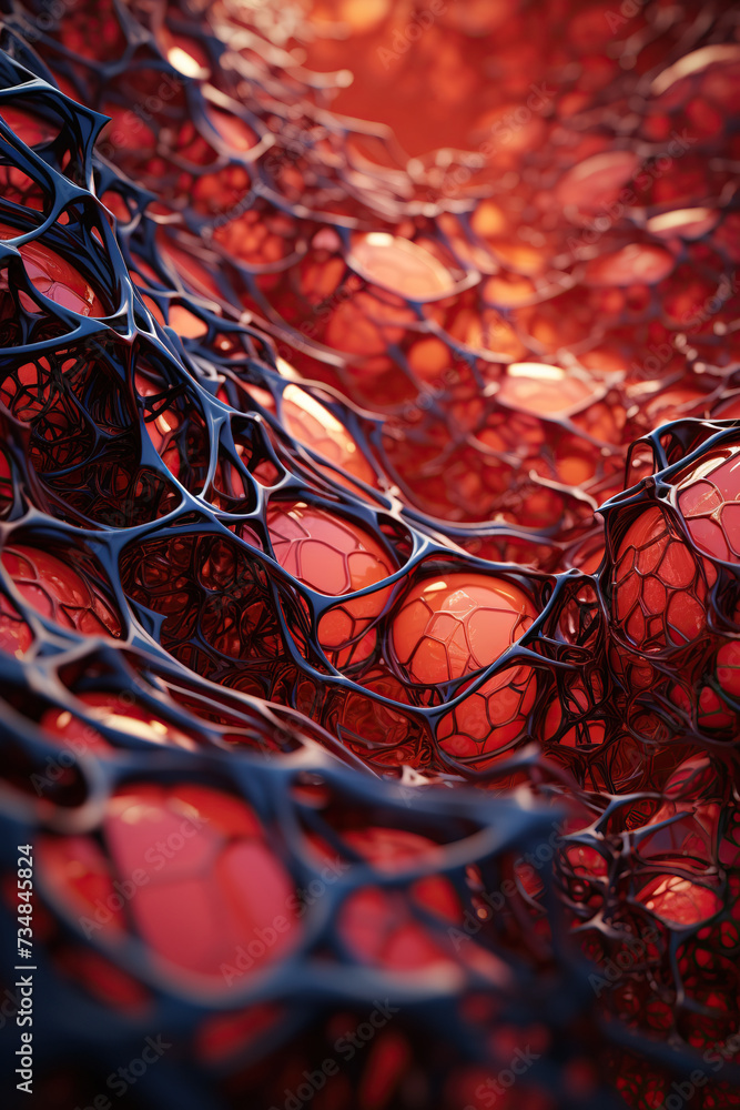 Detailed look at human cells and the intertwining network of ... Biology Diagrams
