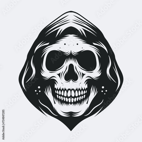 Ghost Face Vector, Silhouette Vector Illustration
