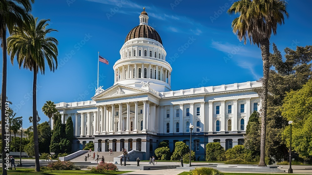government california state capitol building - obrazy, fototapety, plakaty 