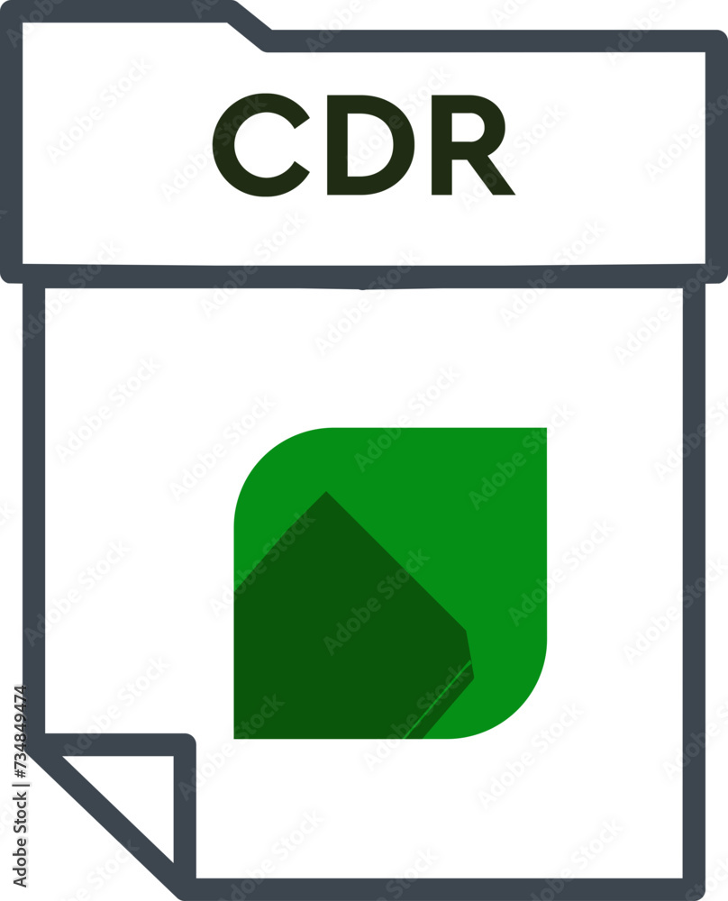 CDR File format minimal icon with thick outline CDR File format minimal icon with thick outline