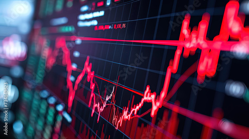 Loosing Profit Stock Market - Red Descending Lines