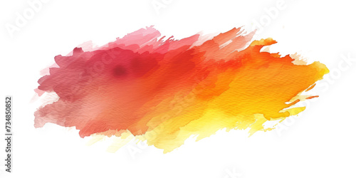 warm and vibrant watercolor brush strokes, evoking the colors of a beautiful sunset sky. photo