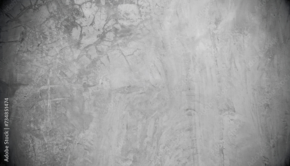 Naklejka premium Old wall texture cement dirty gray with black background abstract grey and silver color design are light with white background.