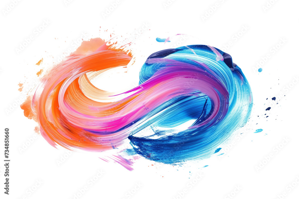 abstract watercolor brush strokes to form whimsical swirls for the strike-through