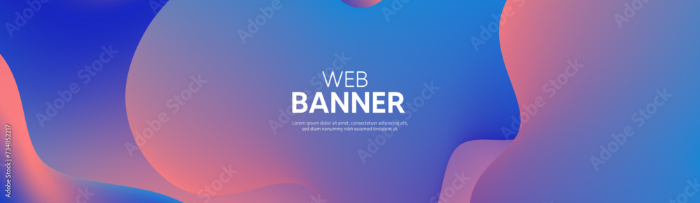 Abstract background with wave, gradient web banner Abstract background with wave, gradient web banner