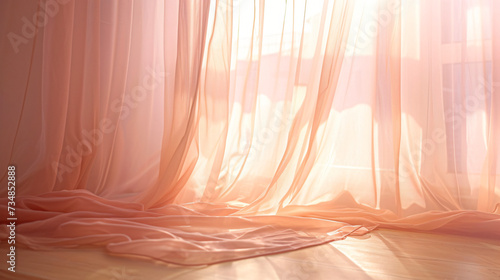 delicate pink curtain