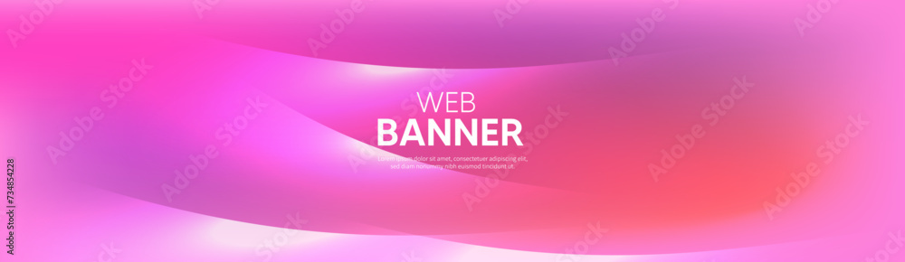 glowing background with text, Pink banner