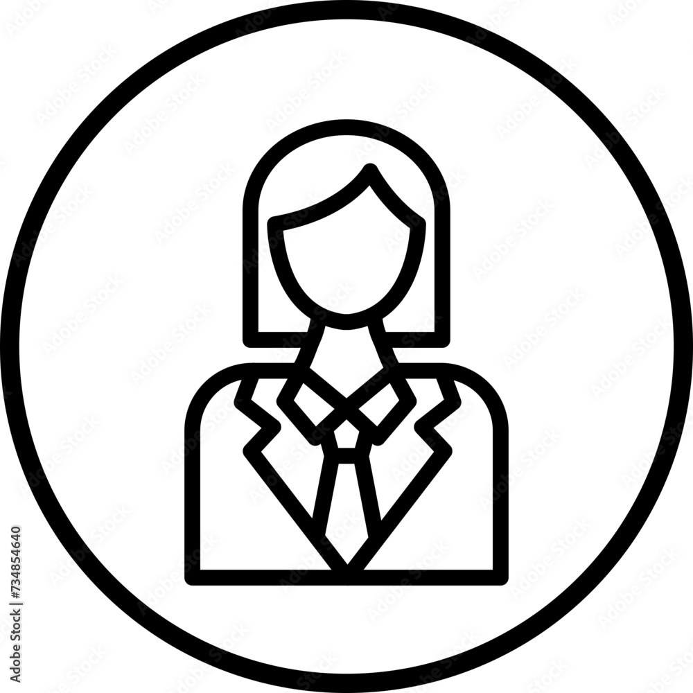 Business Woman Icon Style