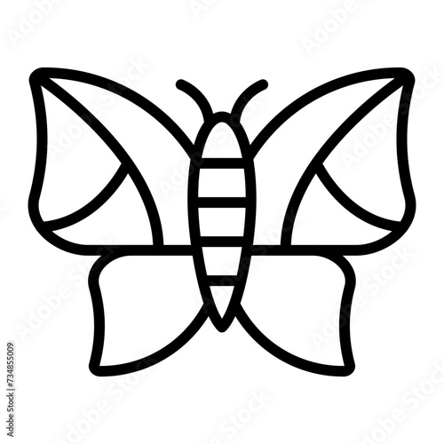 Butterfly line icon