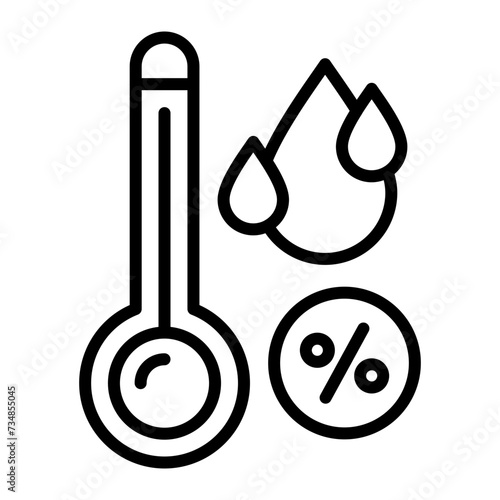 Humidity line icon