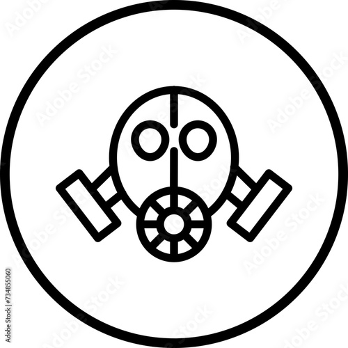 Gas Mask Icon Style