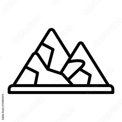 Mountain line icon
