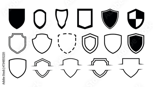 Shield icons set