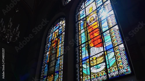stained glass window in church