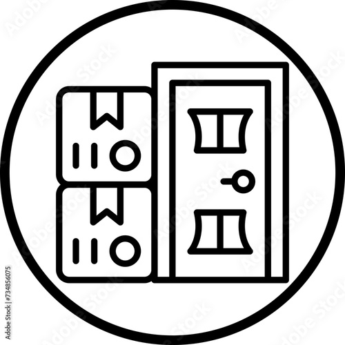 Delivery On Doorstep Icon Style